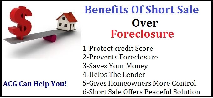 Benefits of short sale over foreclosure